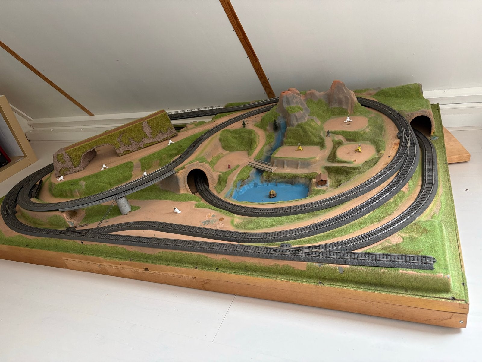 Noch treinlandschap met tunnels en bruggen, Gebruikt, Gelijkstroom of Wisselstroom, Overige typen, Analoog