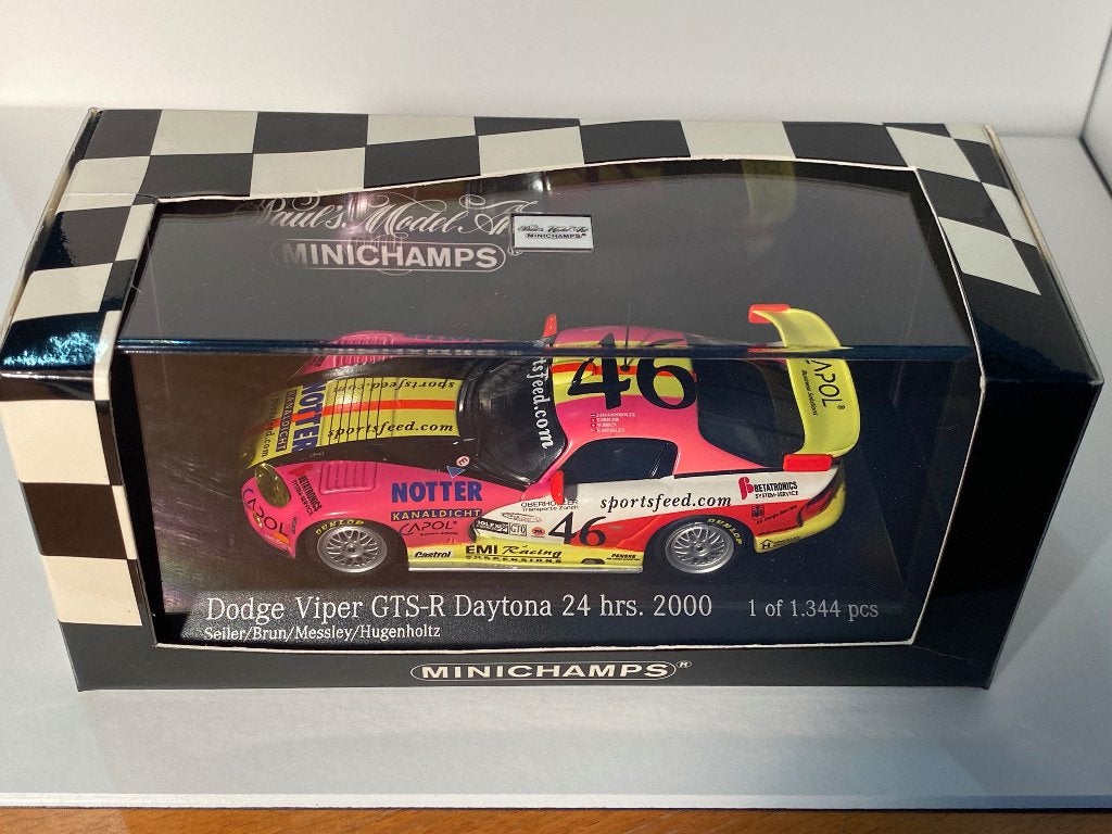Dodge Viper GTS-R Daytona 2000 Hugenholtz  Minichamps 1:43, Ophalen of Verzenden, Nieuw, Auto, MiniChamps