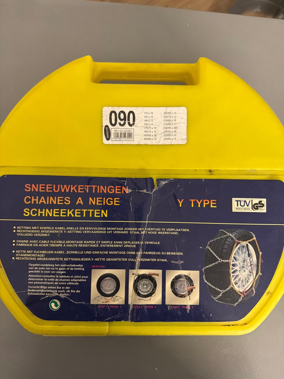 Sneeuwkettingen Y-Type - Eenvoudige Montage, Ophalen, Zo goed als nieuw