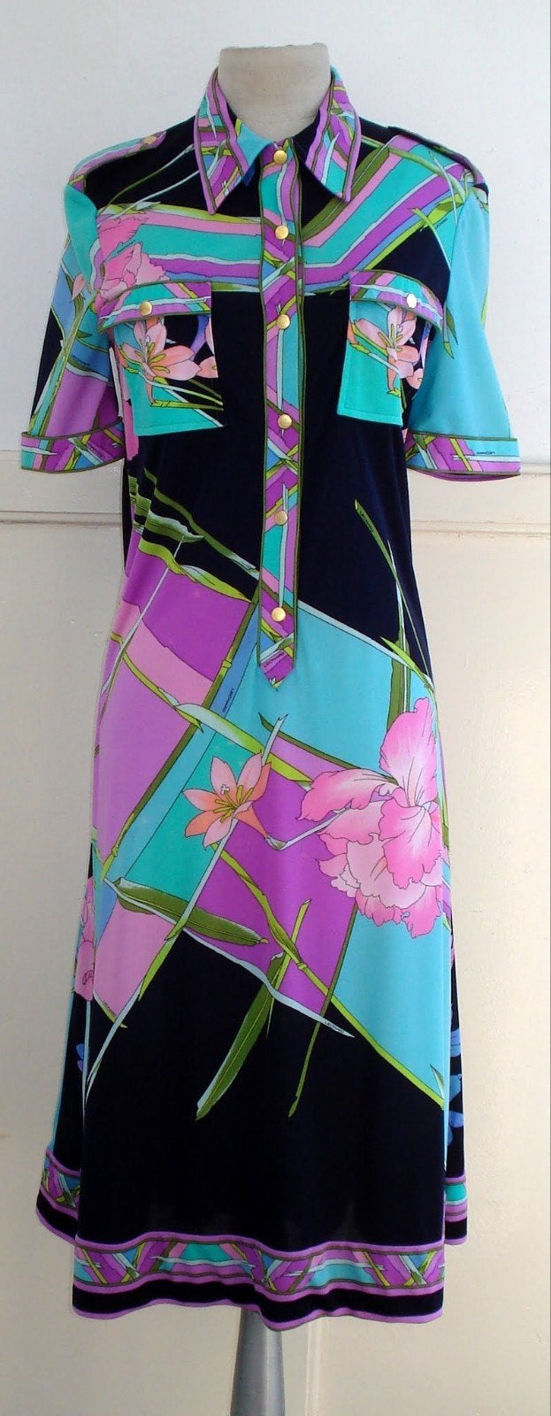 Prachtige originele jaren 80 jurk van LEONARD, maat 36/38, Kleding | Dames, Jurken, Overige kleuren, Ophalen of Verzenden, Zo goed als nieuw