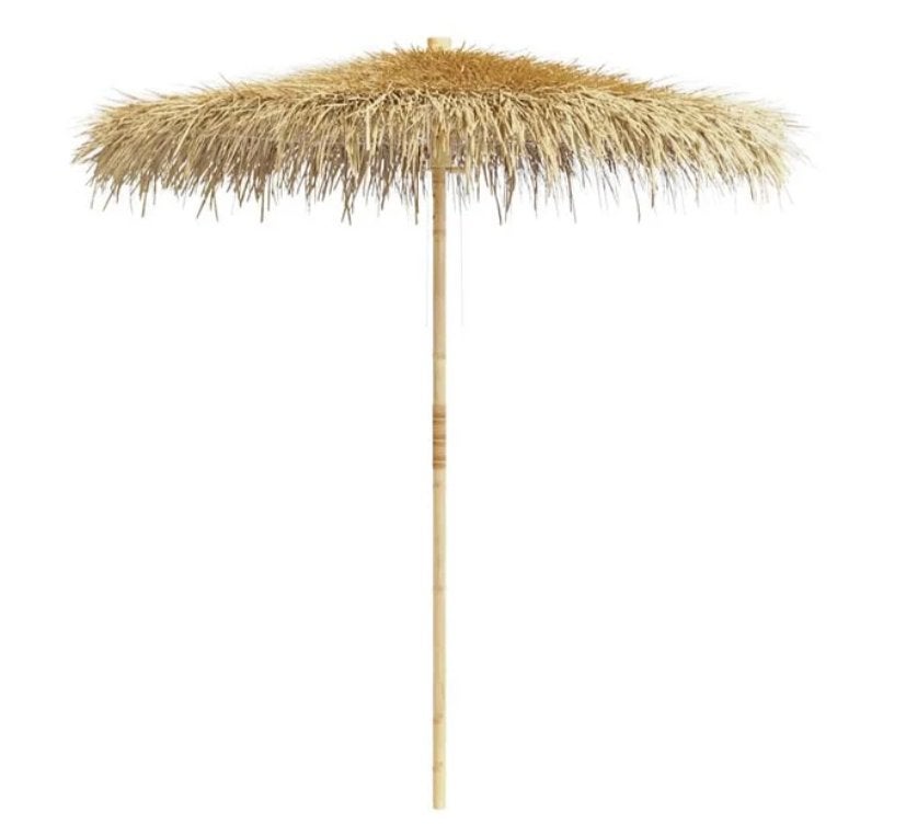 AANBIEDING | Parasol bamboe met dak bananenbladeren 210 cm, Verzenden, Nieuw