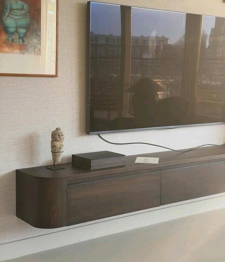 Japandi TV meubels walnoot 180/240 cm | Echt hout | Geen MDF, Ophalen, Nieuw, 200 cm of meer, Minder dan 100 cm