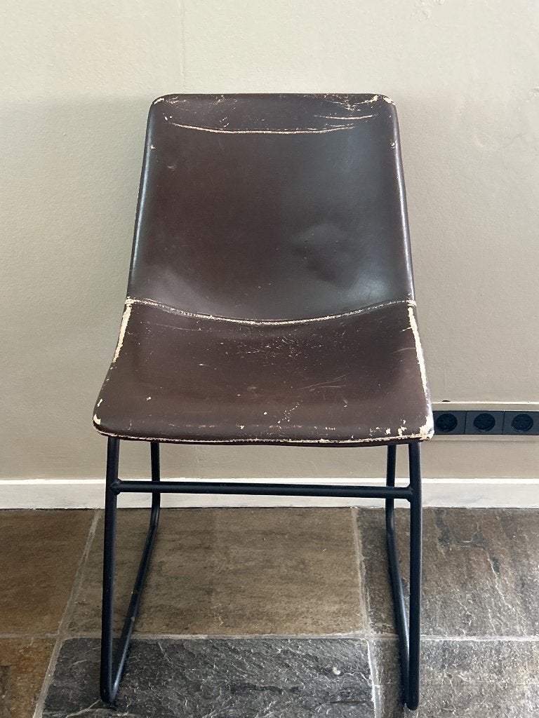 6 Eetkamerstoelen gratis, Ophalen, Overige materialen, Gebruikt, Bruin