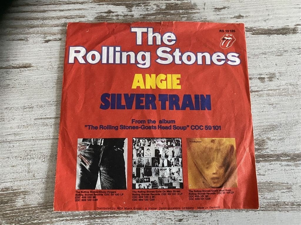 The rolling stones - angie silver train singles [1412], Cd's en Dvd's, Verzenden, Zo goed als nieuw, Pop