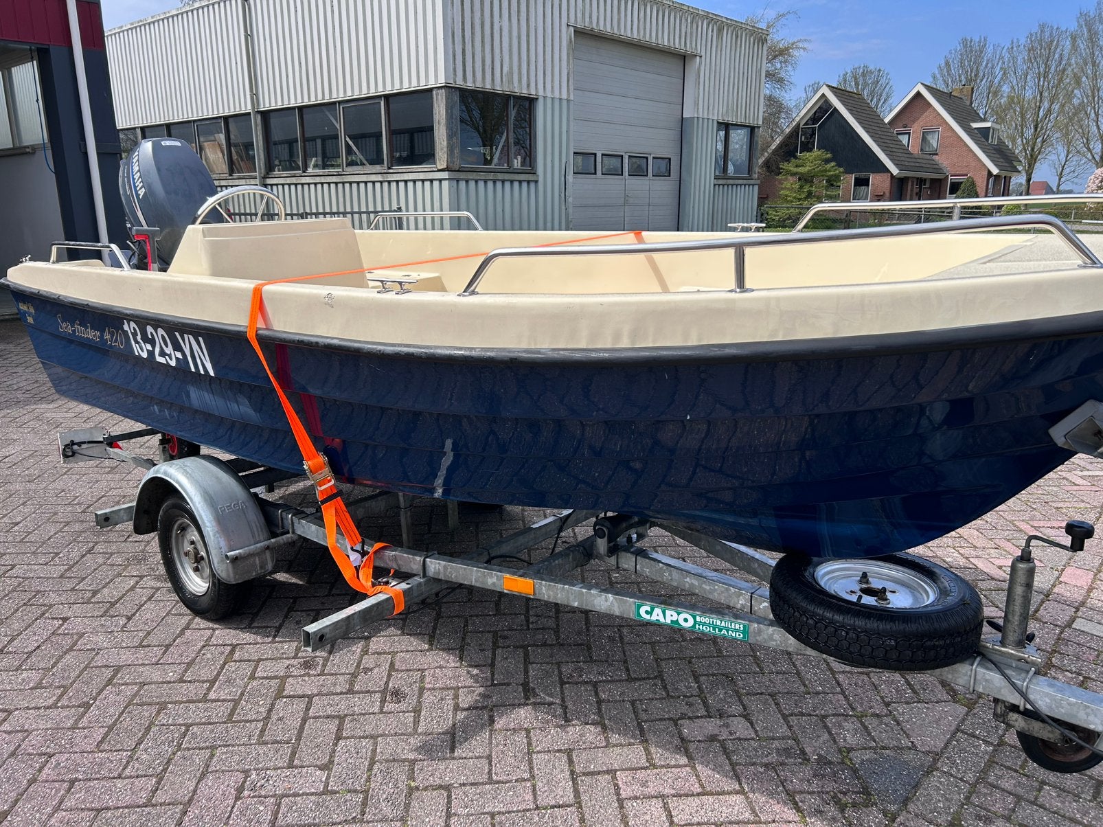 Sea Finder met Yamaha 25pk buitenboordmotor, Watersport en Boten, Motorboten en Motorjachten, Overige merken, Gebruikt, Buitenboordmotor