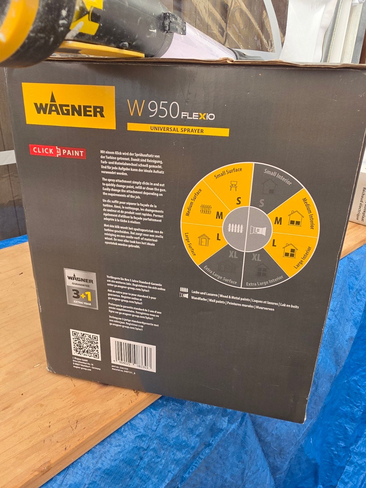 Wagner W950 Flexio Verfspuit - Zo goed als nieuw, Ophalen of Verzenden, Zo goed als nieuw, Verfspuit of Verfpomp