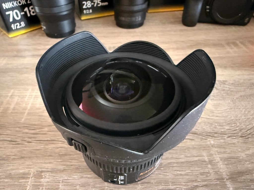 Nikon AF-S 8-15mm fisheye f 3.5-4.5, Audio, Tv en Foto, Fotografie | Lenzen en Objectieven, Gebruikt, Handmatige focus, Ophalen of Verzenden