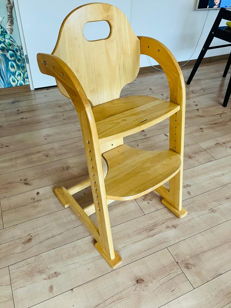 Tiamo Houten Kinderstoel - Meegroeistoel, Kinderen en Baby's, Kinderstoelen, Ophalen of Verzenden, Gebruikt, Meegroeistoel