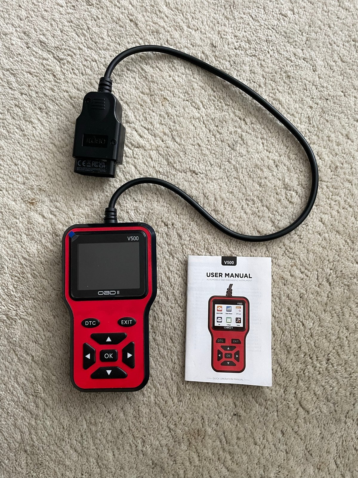 V500 OBD II Autodiagnose Scanner met Handleiding, Ophalen, Zo goed als nieuw