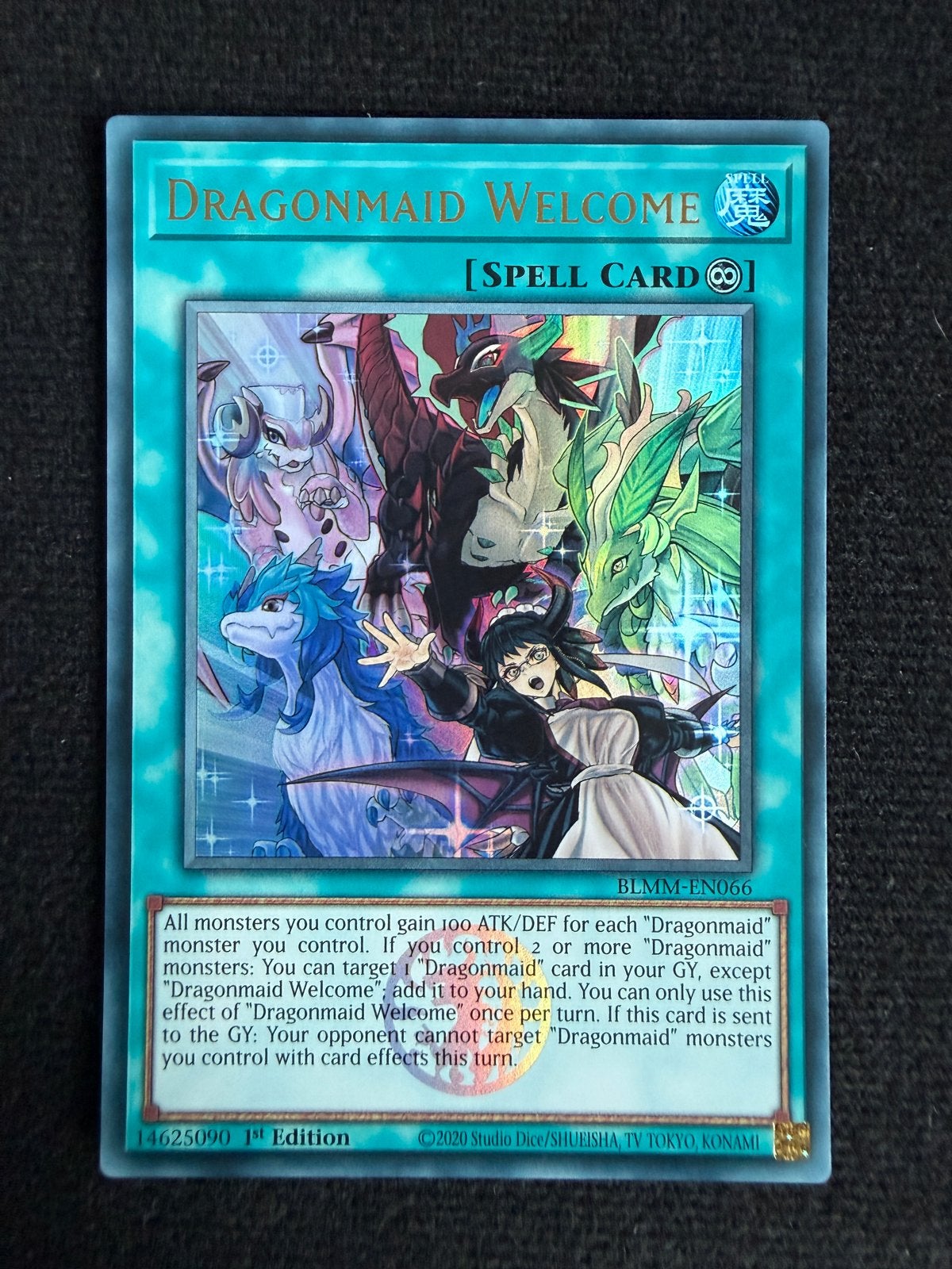 Yu-Gi-Oh! Dragonmaid Welcome - UR - BLMM-EN066 1st Edition, Verzenden, Zo goed als nieuw, Losse kaart, Foil