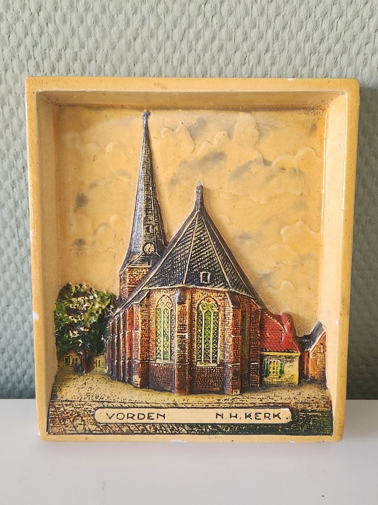 Wandtegel relief - Vorden - N.H. kerk, Ophalen of Verzenden
