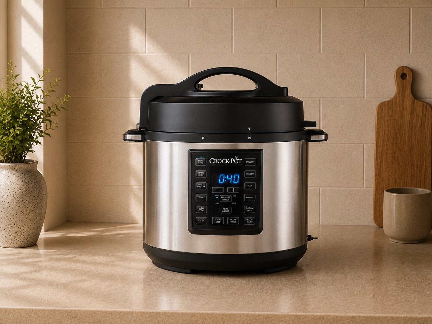 CROCKPOT Express Pot Pressure - Slow en Multi Cooker - 5,6L, Ophalen of Verzenden, Timer, Zo goed als nieuw