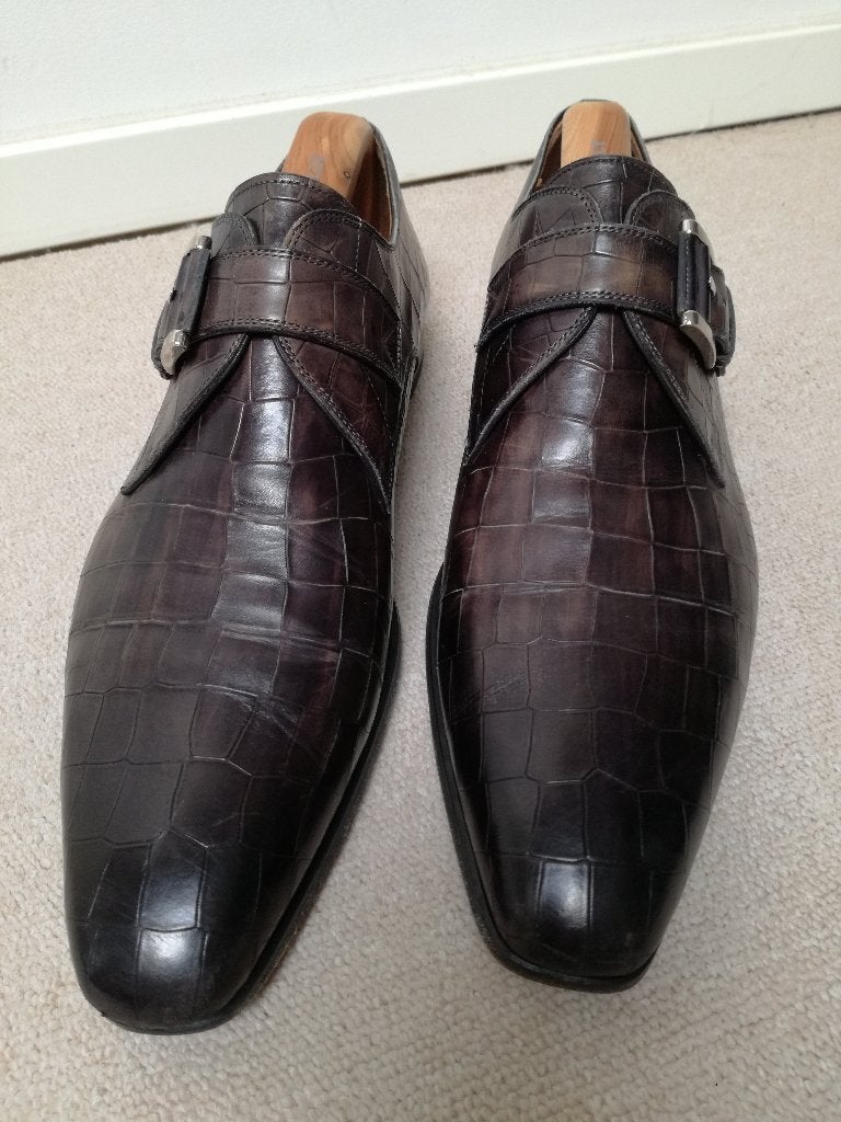 Magnanni Gespschoenen - donkergrijs - maat 43 (i.z.g.st), Kleding | Heren, Schoenen, Overige kleuren, Verzenden, Gespschoenen
