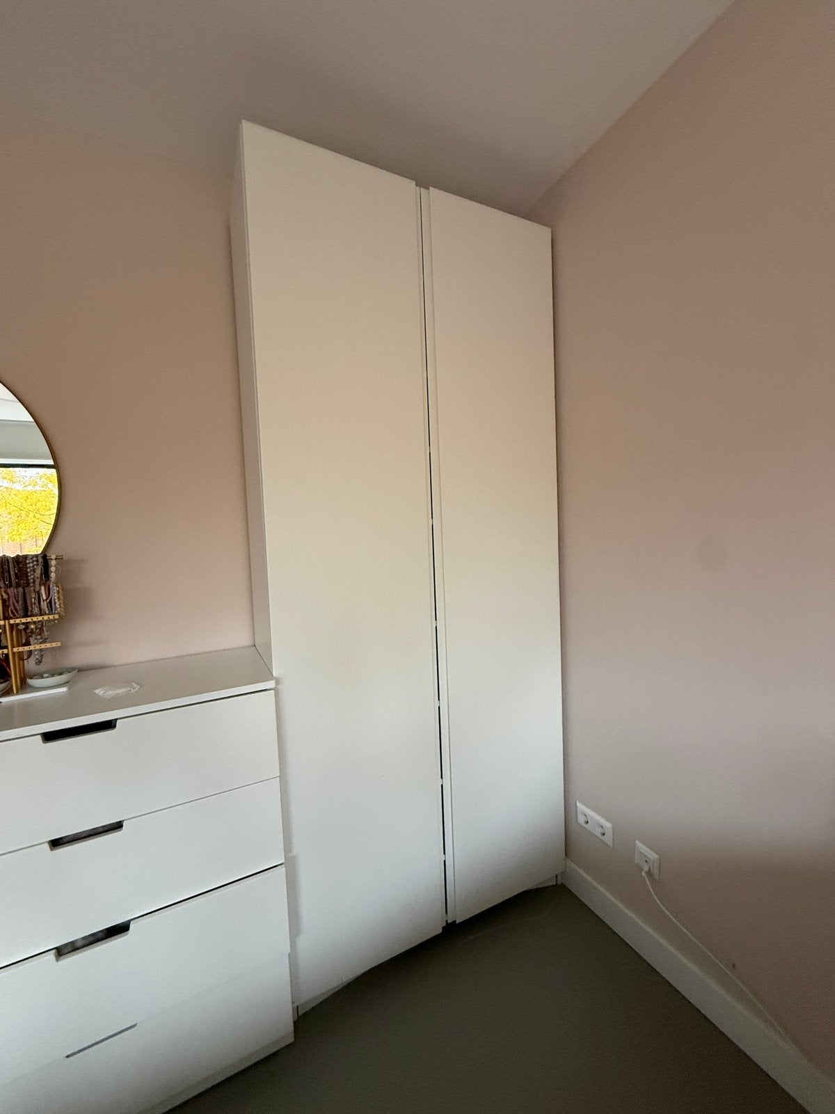 Witte IKEA Pax Kast met deuren, Ophalen, Gebruikt, 100 tot 150 cm, 200 cm of meer