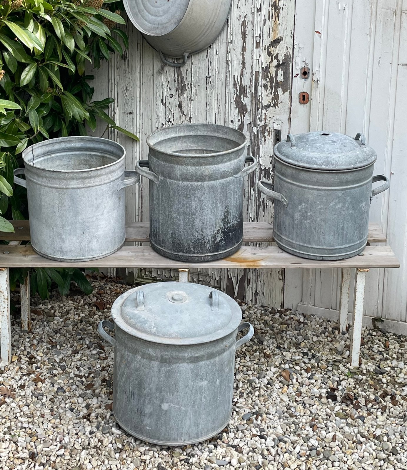 Brocante oud zinken tonnen / ton zink, Ophalen of Verzenden