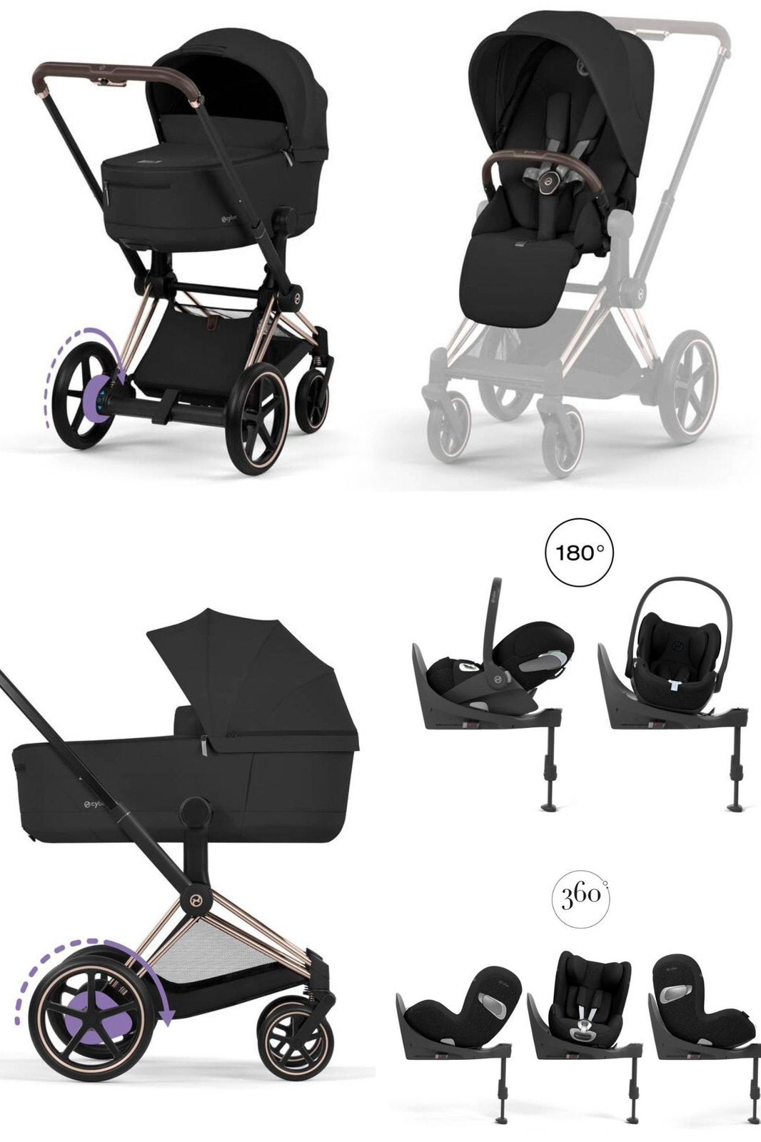 Complete set van Cybex te koop incl E-priam!, Gebruikt, Met autostoeltje, Ophalen, Kinderwagen