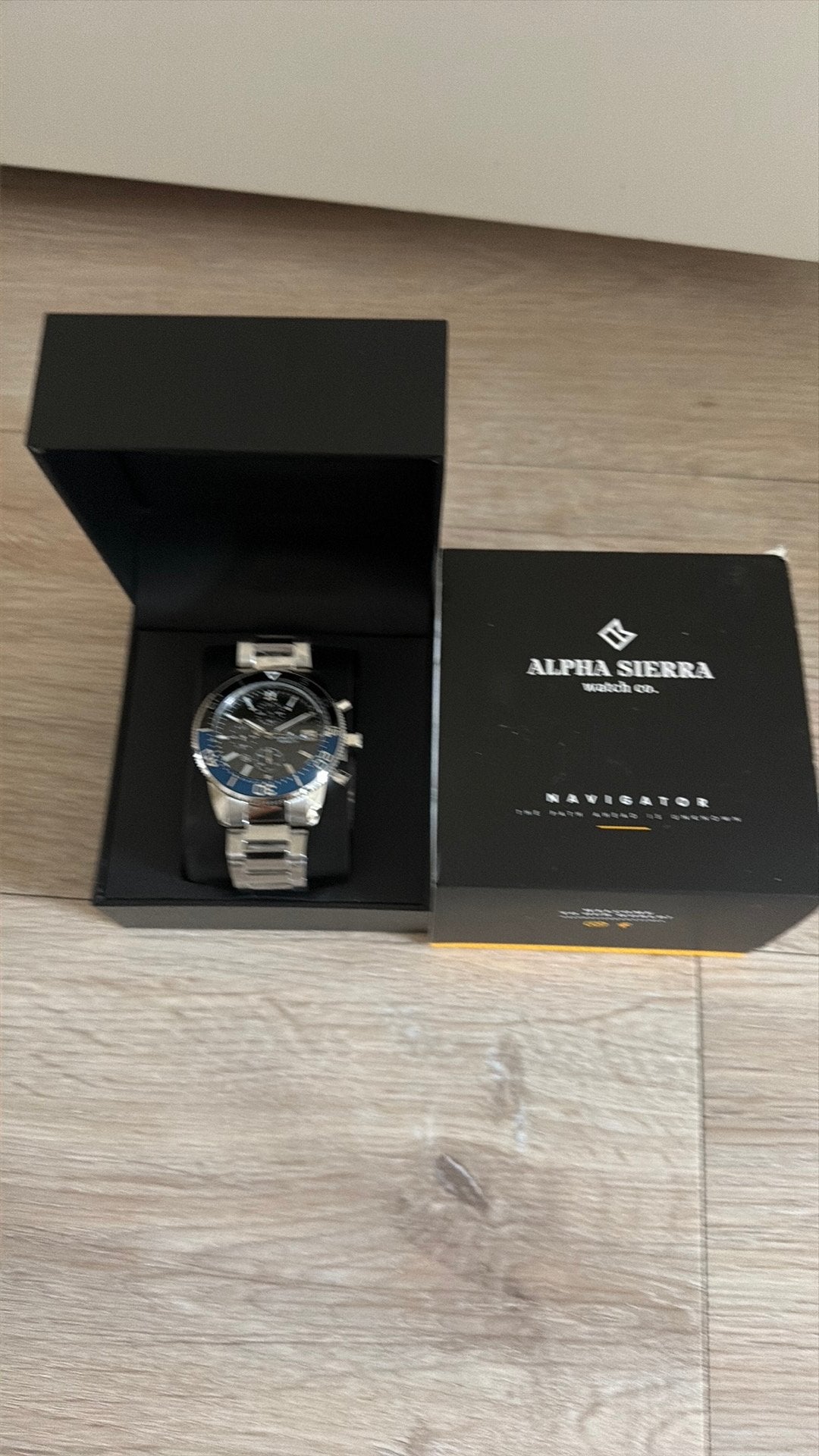 Prachtig Alpha Sierra Navigator horloge in uitstekende staat, Ophalen of Verzenden, Zo goed als nieuw, Zilver, Staal