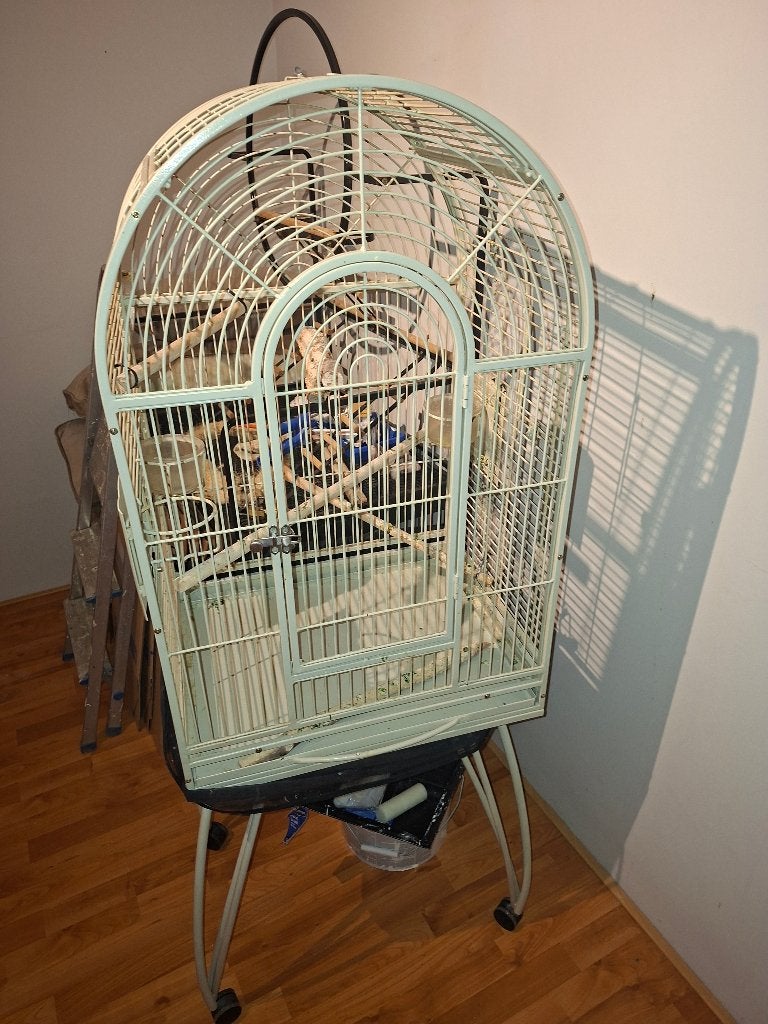 Te koop aangeboden Vogelkooi, Dieren en Toebehoren, Vogels | Hokken en Kooien, Ophalen, Gebruikt, Metaal, Vogelkooi