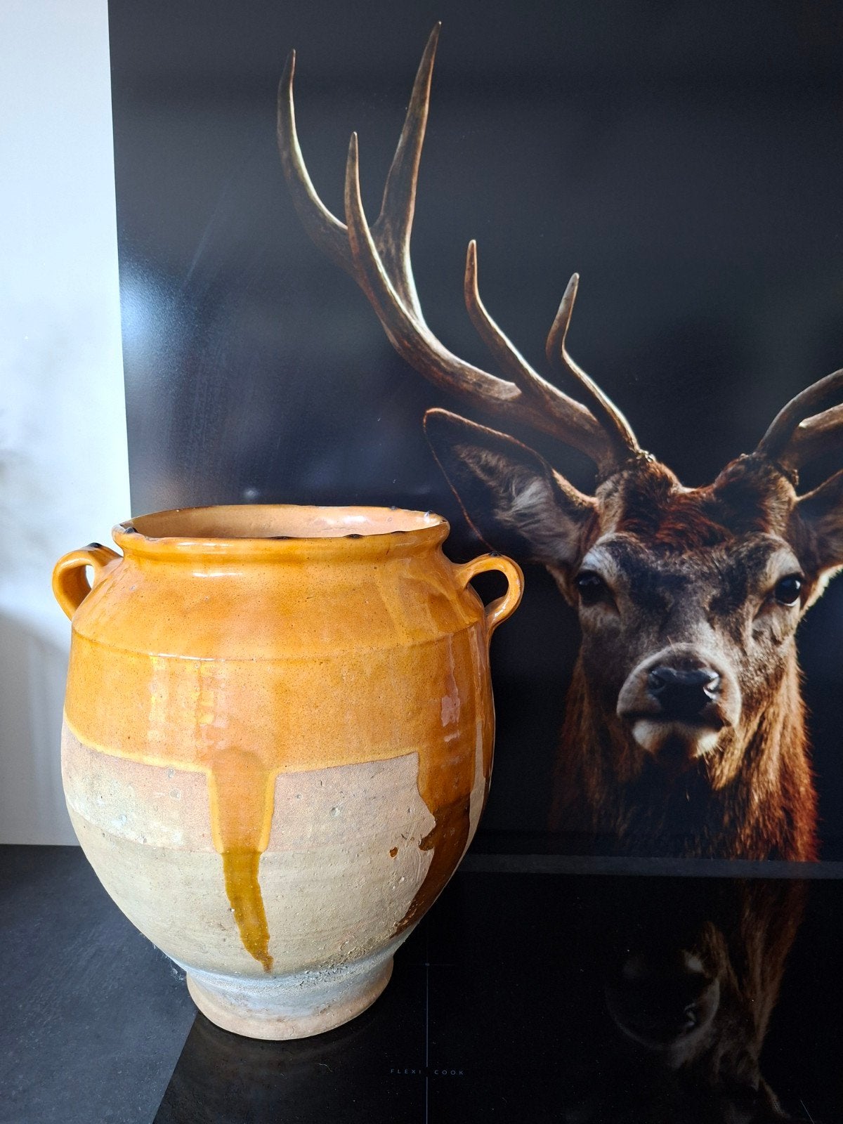 Zeldzame Antieke Franse Confit Pot - 33 cm Hoog, Ophalen