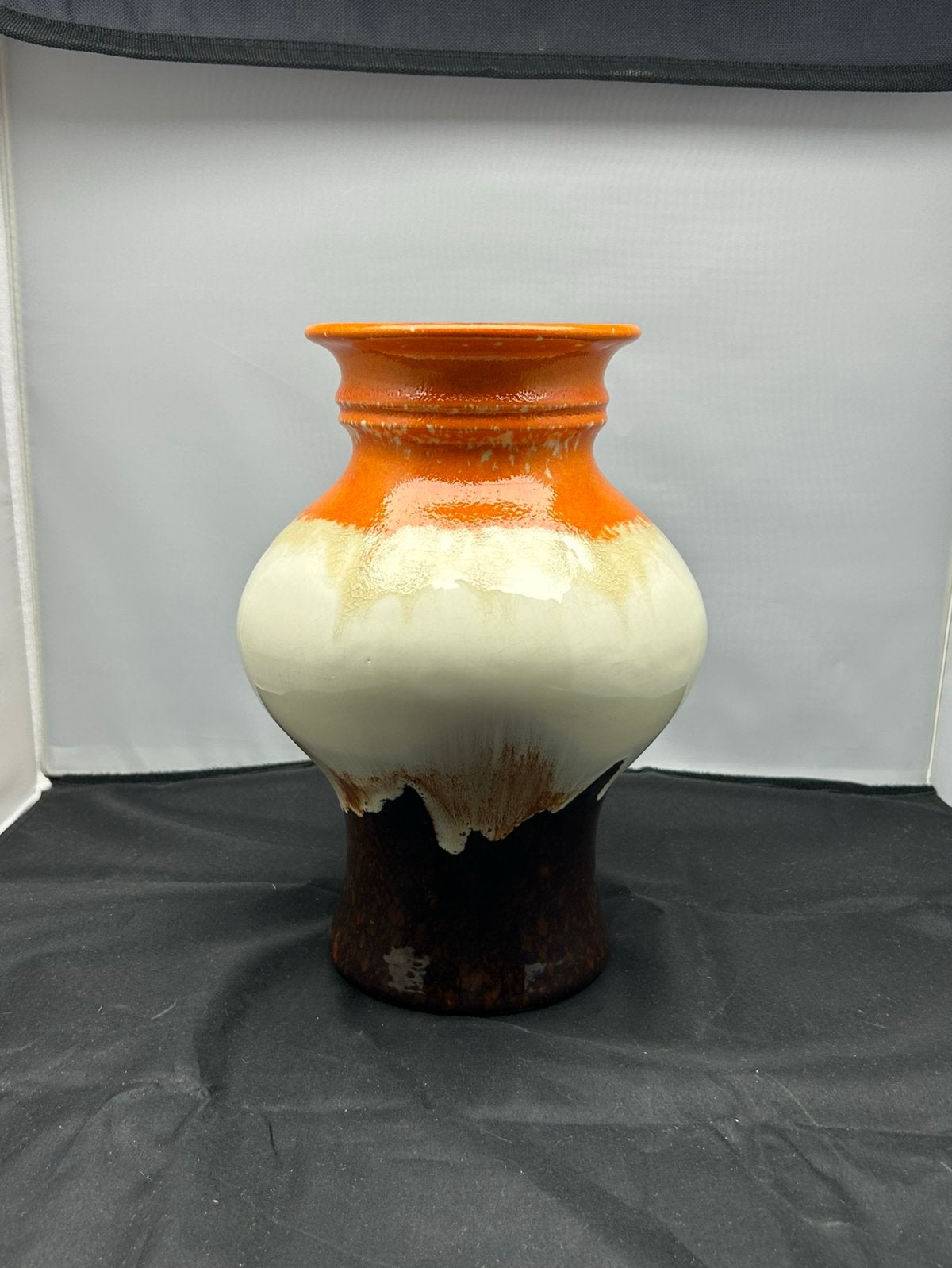 Vintage West Germany vaas 534/25 - Mid Century Druipglazuur, Ophalen, Zo goed als nieuw, Steen/keramiek, 25 cm