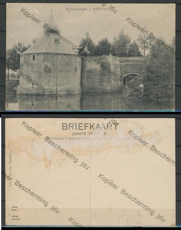 Breda 1903 Spanjaardsgat Ansichtkaart f-263 jdu  , Ophalen of Verzenden, Voor 1920, Ongelopen, Noord-Brabant