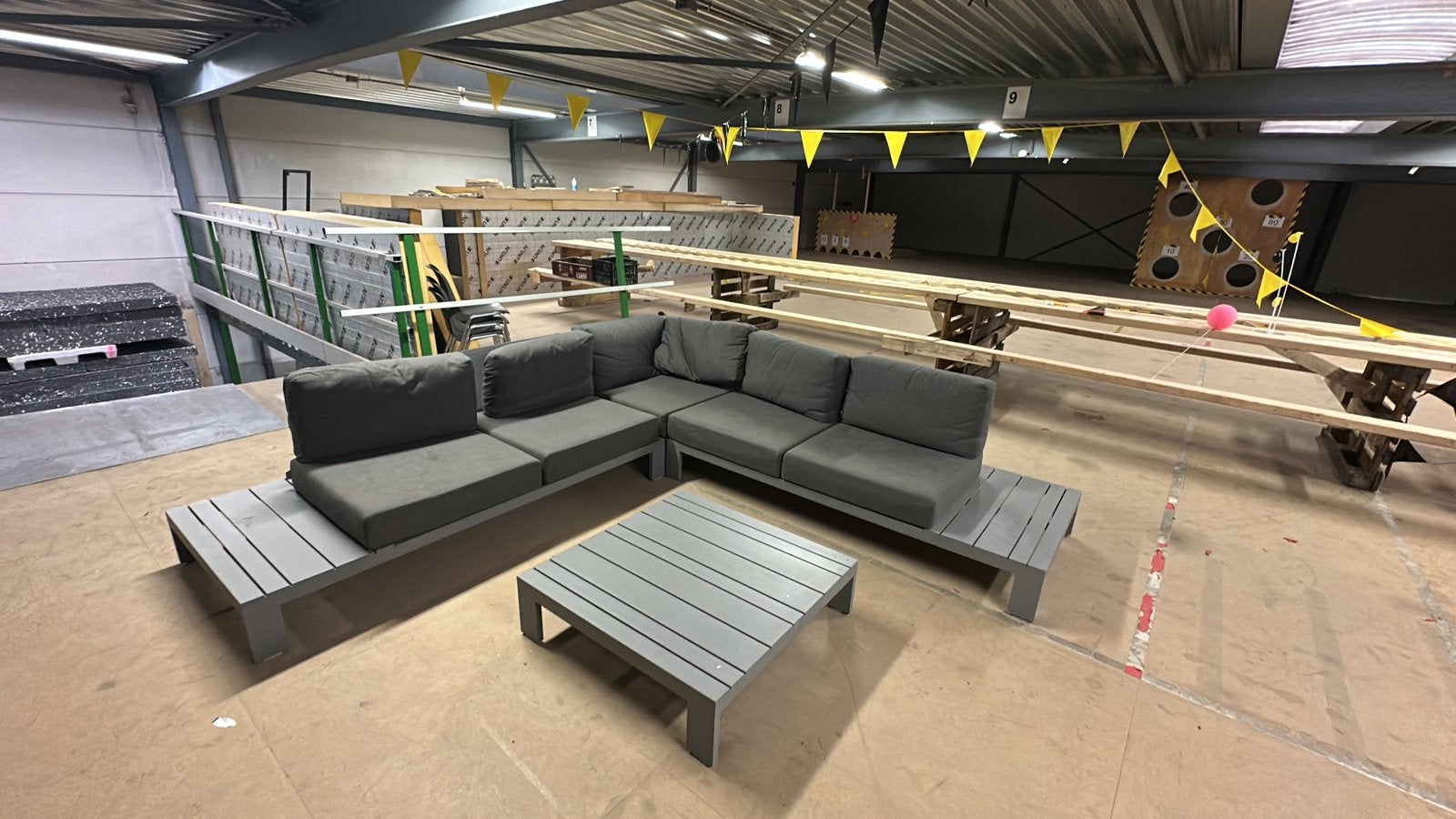 Complete Ocean loungeset–Slate Grey, Ophalen, 5 zitplaatsen, Aluminium, Zo goed als nieuw