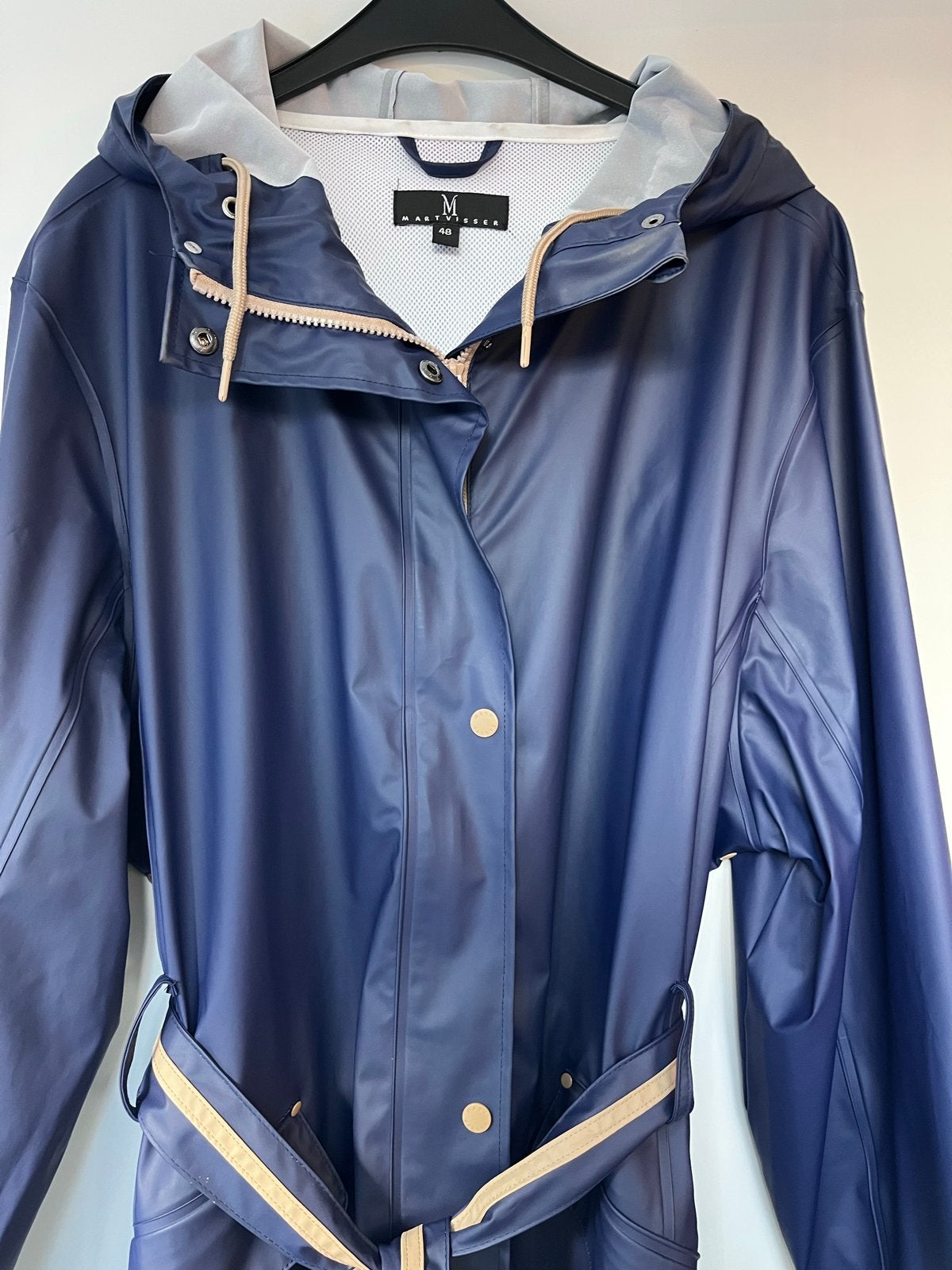 Mart Visser regenjas, maat 48, donkerblauw, Ophalen of Verzenden, Zo goed als nieuw, Maat 46/48 (XL) of groter, Blauw