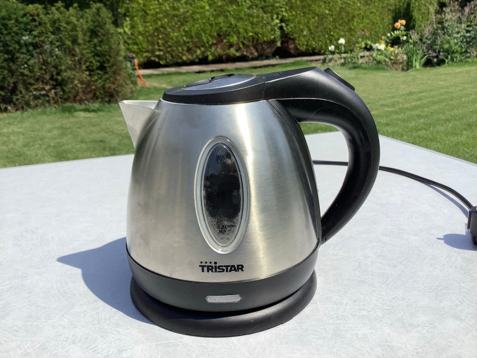 Tristar waterkoker 1500 watt , geschikt voor 6 amp, Ophalen of Verzenden, Zo goed als nieuw
