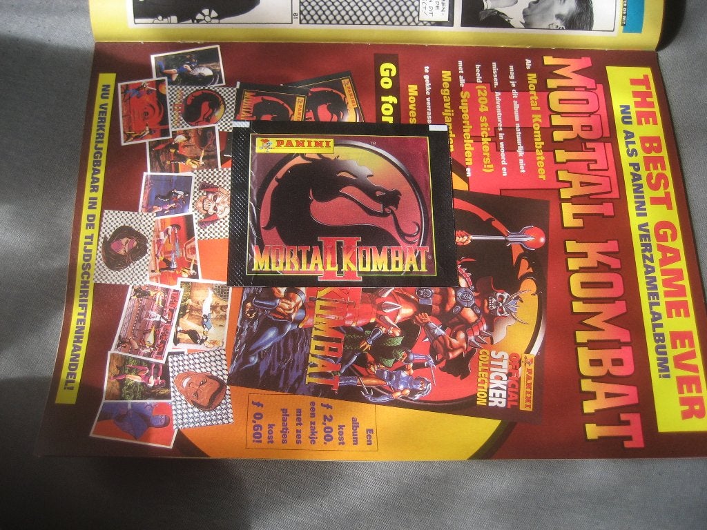 mortal kombat dicht zakje stickers, Ophalen of Verzenden, Zo goed als nieuw, Meerdere stickers