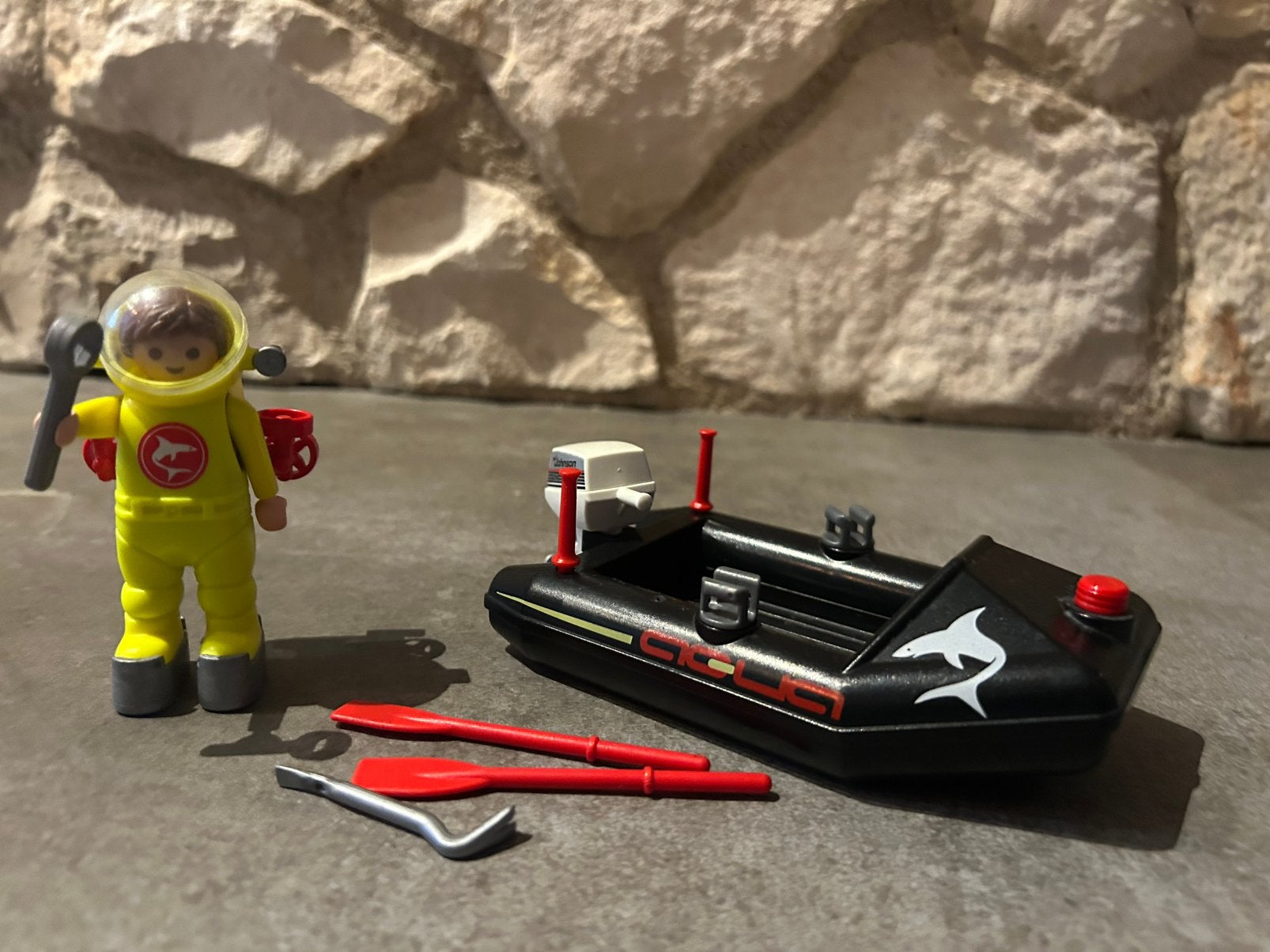 Playmobil 4910- Zodiac met duiker, Ophalen of Verzenden, Gebruikt