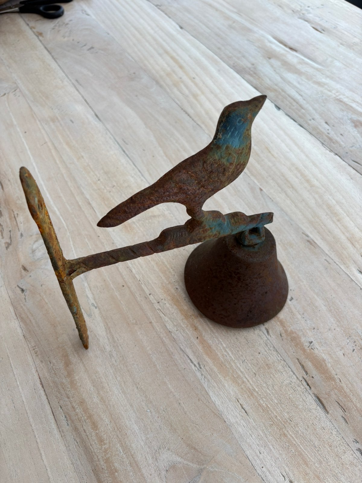Prachtige oude deurbel ijzer vogel, Ophalen of Verzenden