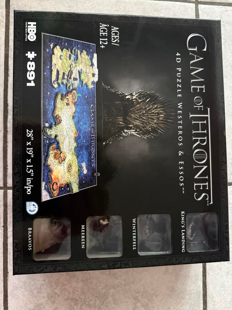 Game of Thrones 4D Puzzel Westeros & Essos, Hobby en Vrije tijd, Denksport en Puzzels, Ophalen of Verzenden, Minder dan 500 stukjes