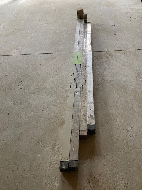 4 Metselprofielen Aluminium 2 x 240 / 2 x 300cm Bouw Metsel, Doe-het-zelf en Verbouw, Ophalen, Gebruikt, Afstand