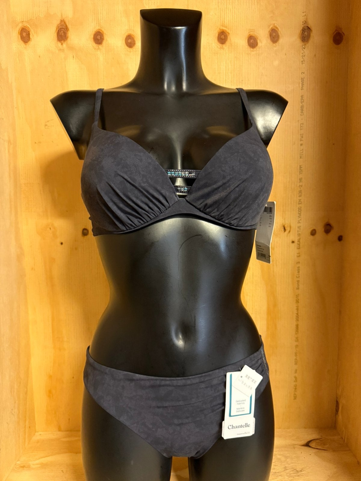 Chantelle bikini maat 70d slip 36, Verzenden, Nieuw, Grijs, Bikini