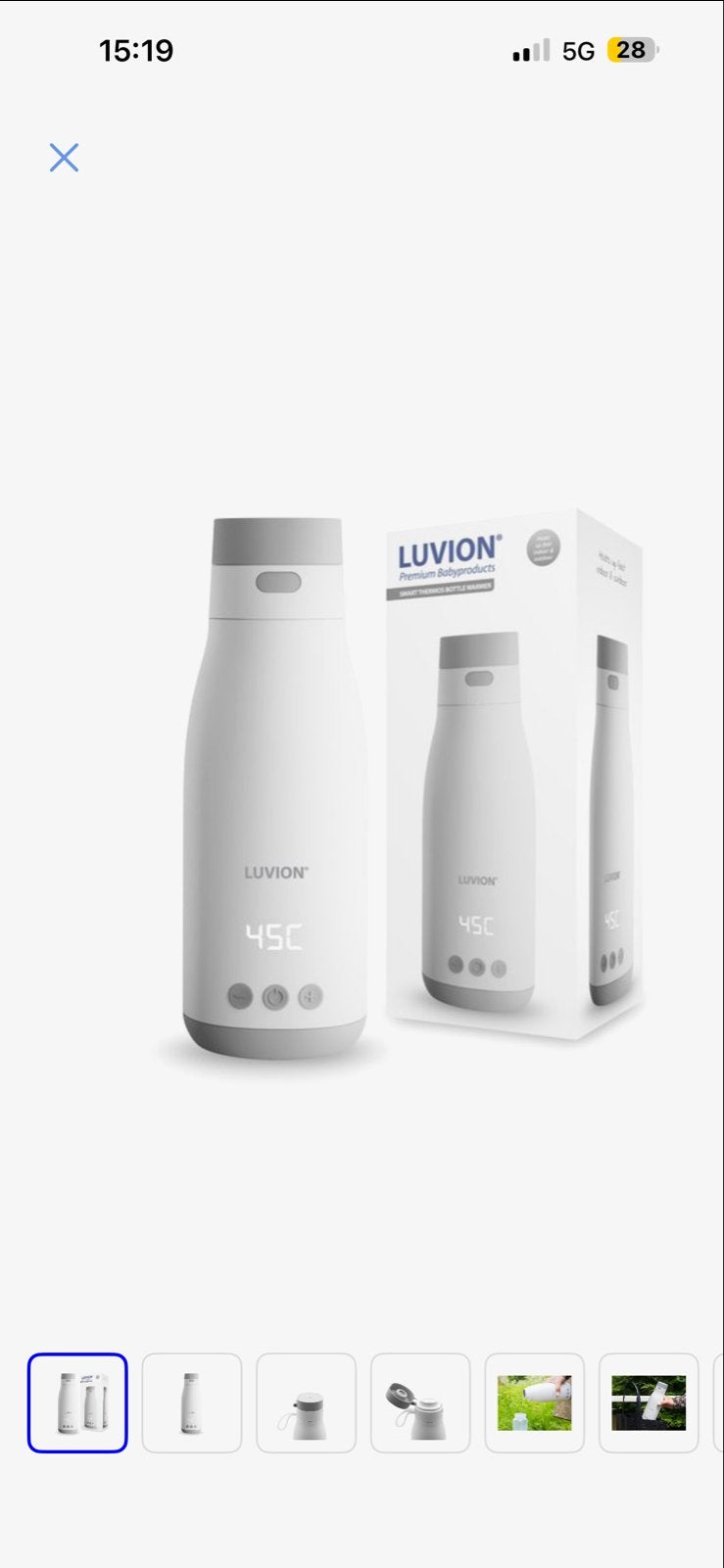 Luvion Flessenwarmer Draadloos - Perfect voor onderweg, Kinderen en Baby's, Babyvoeding en Toebehoren, Zo goed als nieuw, Flessen- of potjesverwarmer