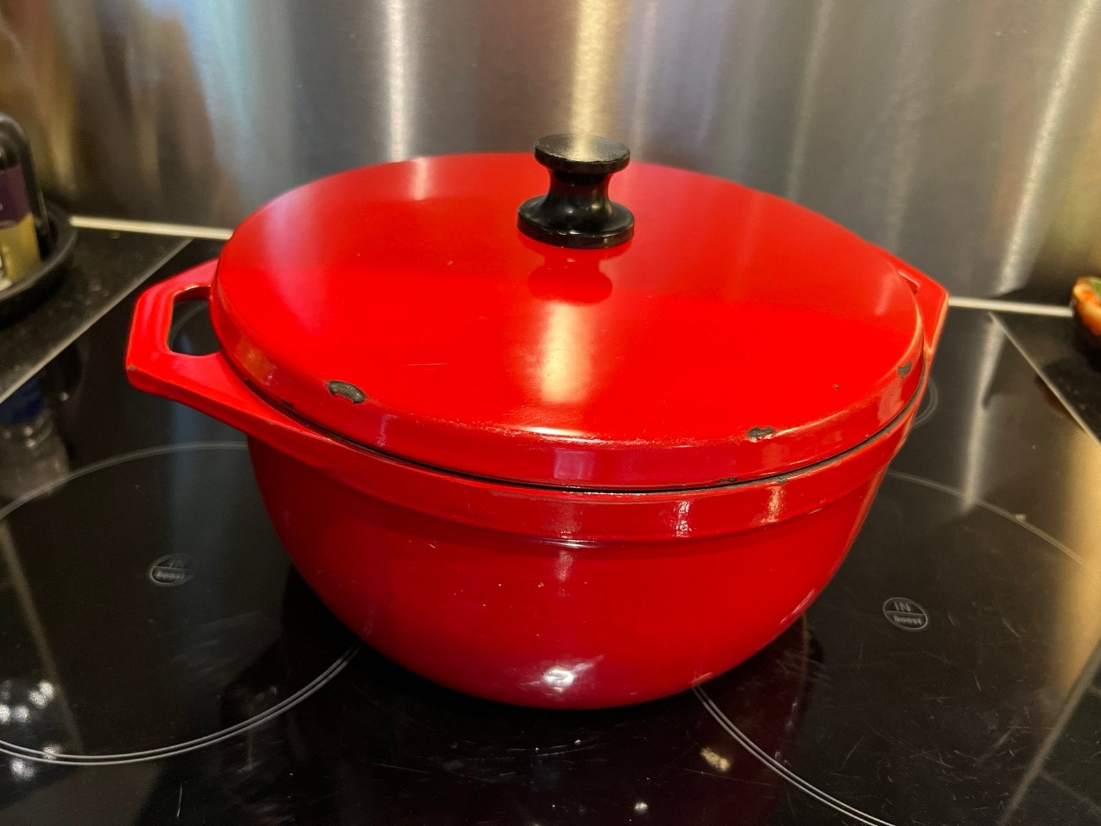 t.k.Emalco SA 753 braadpan gietijzer 26cm INDUCTIE, Huis en Inrichting, Ophalen of Verzenden, Gebruikt, Gietijzer