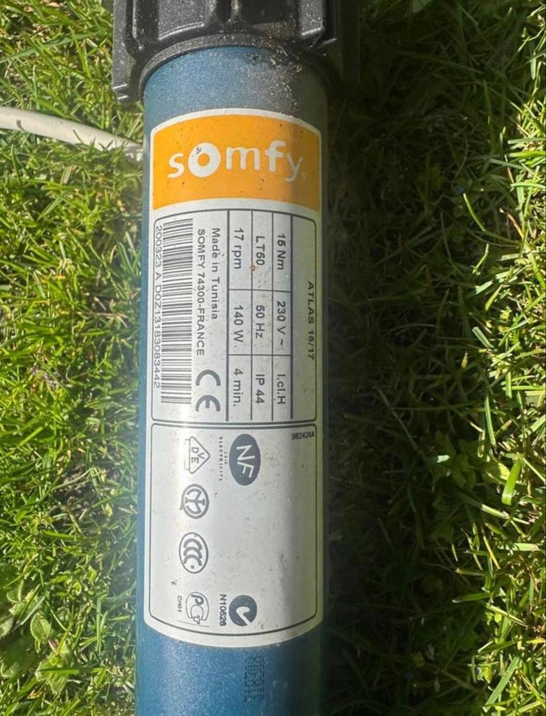 Somfy Rolluikmotor LT50 Atlas 16/17 - Elektrische Bediening, Ophalen, Gebruikt, Overige kleuren, Minder dan 100 cm