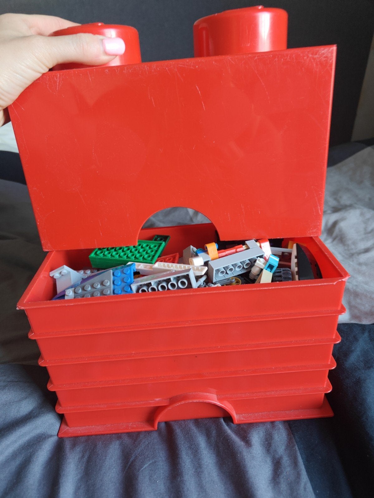 Lego met opbergbox - diverse stenen, Kinderen en Baby's, Speelgoed | Duplo en Lego, Gebruikt, Lego, Ophalen of Verzenden, Losse stenen