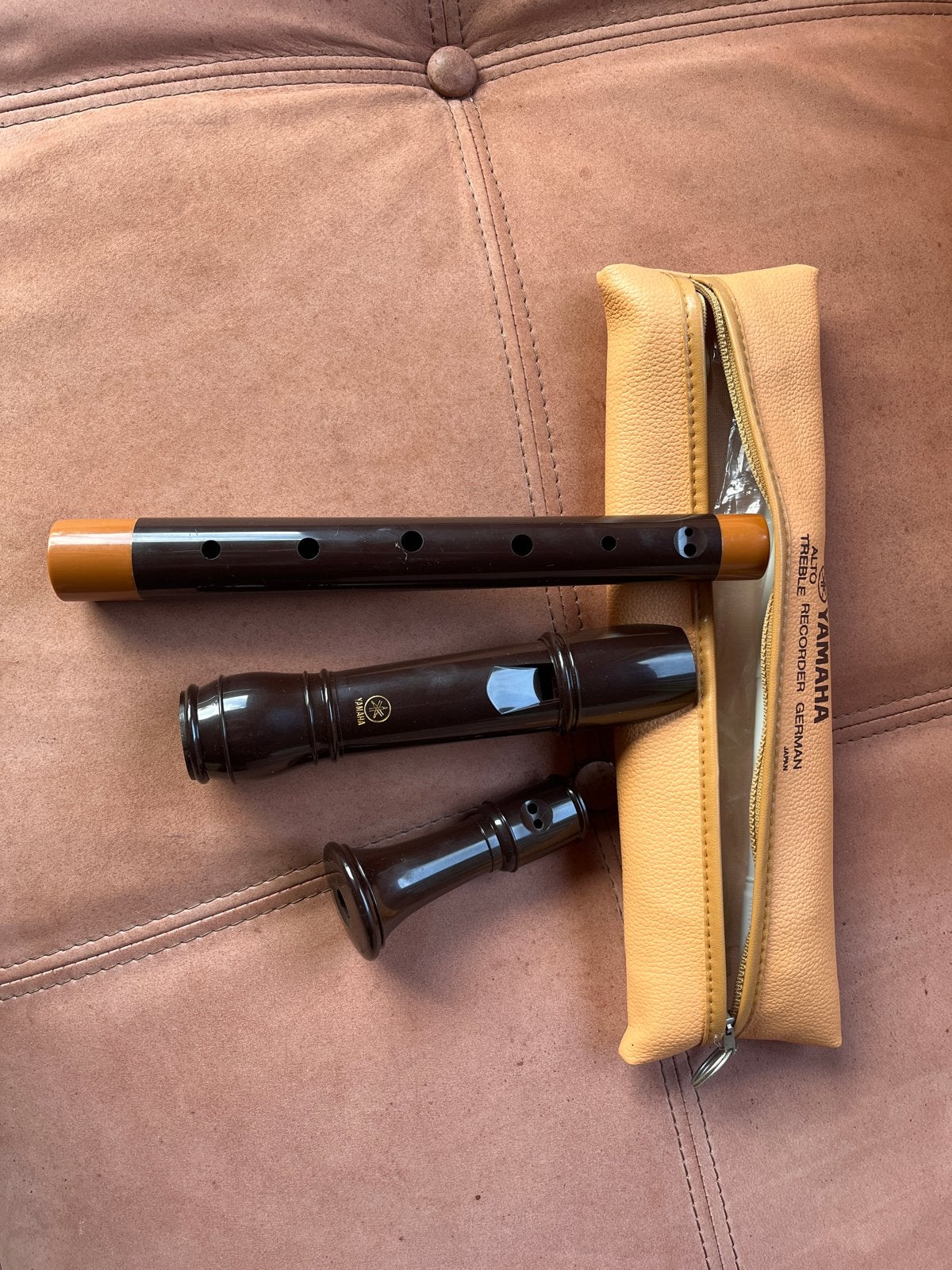 Yamaha Altblokfluit (Treble Recorder) met hoes, Ophalen of Verzenden, Gebruikt, Alt, Kunststof