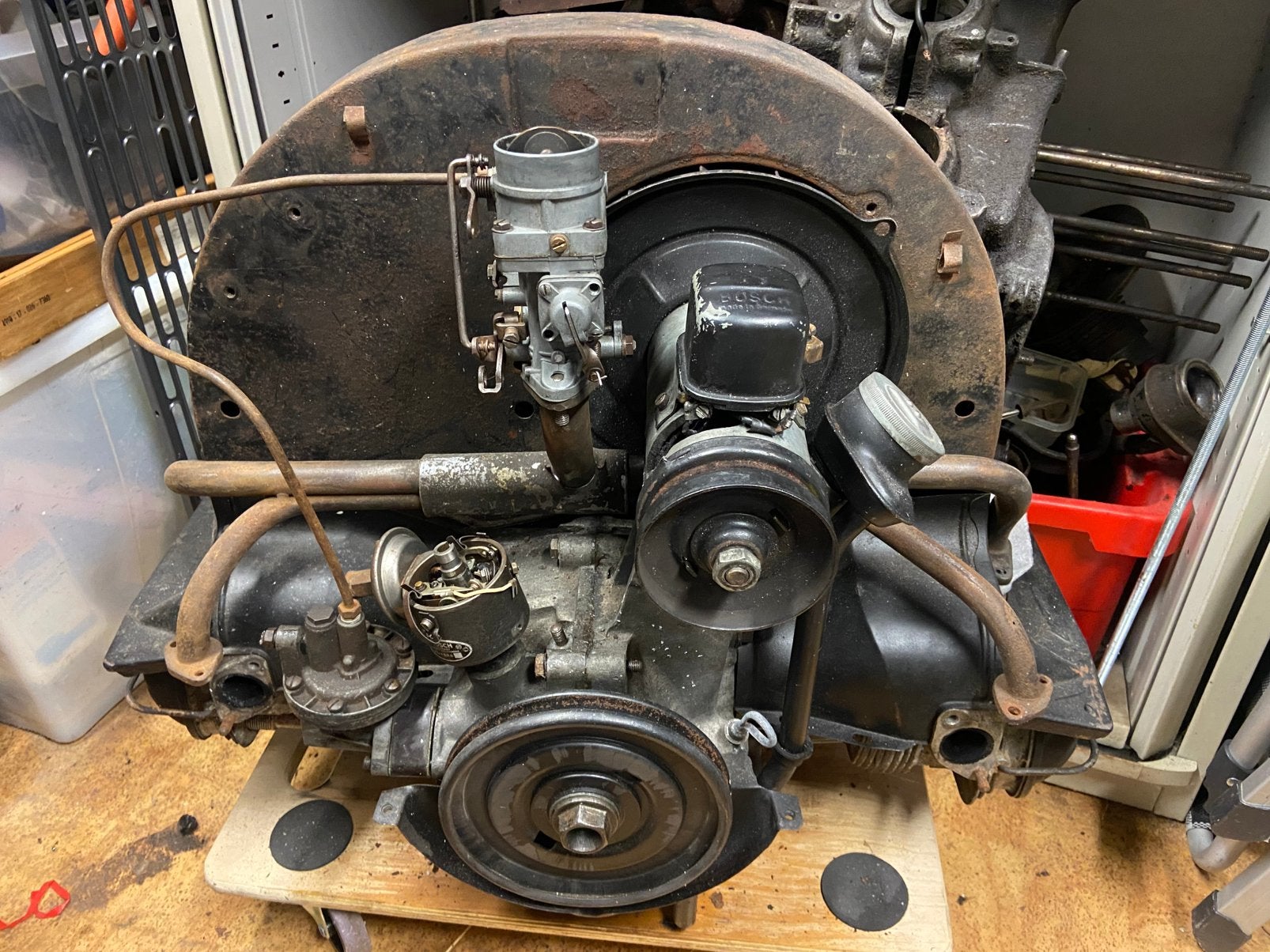 Vw kever. Ovaal 30pk motorblok, Ophalen