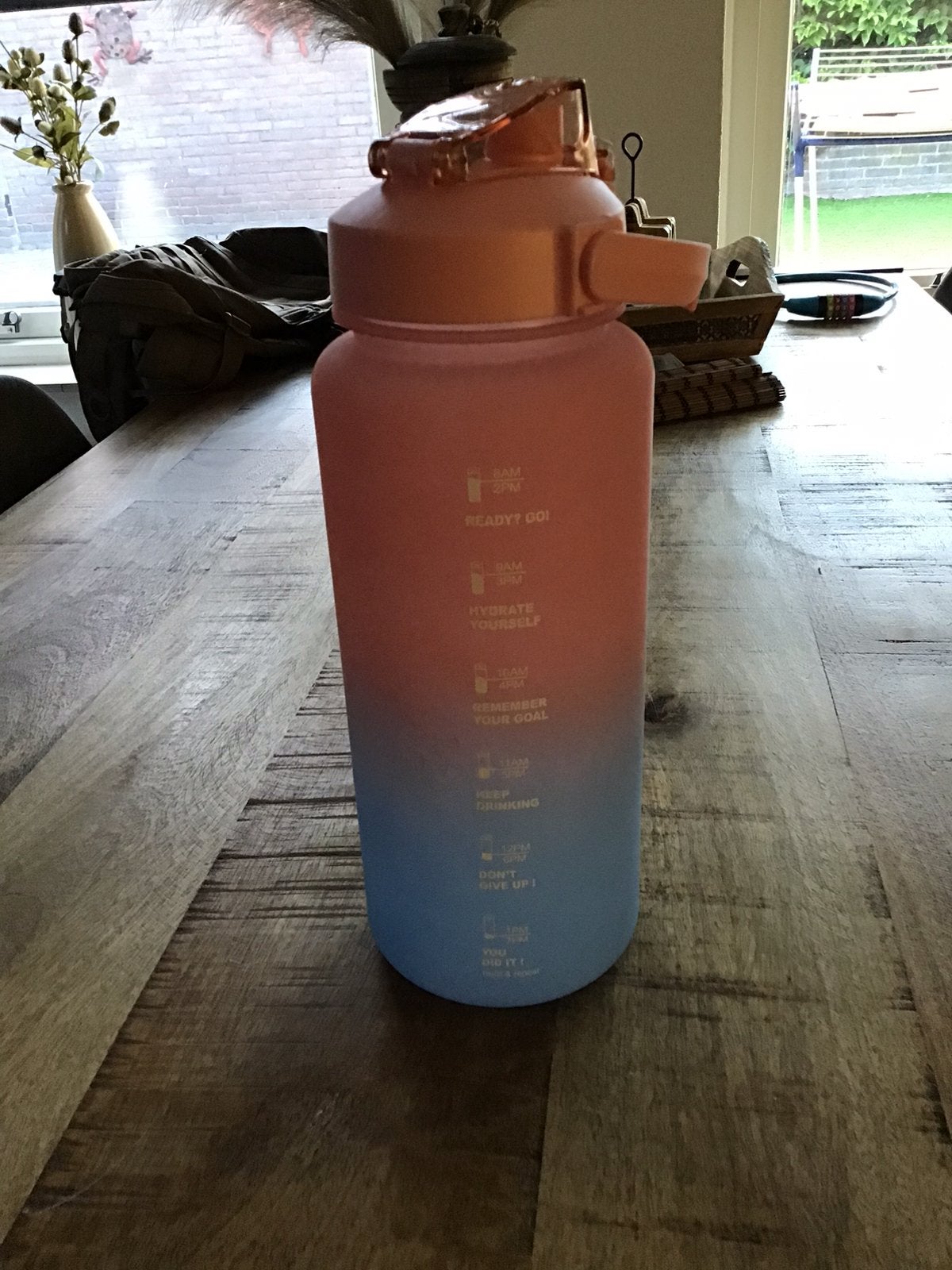 Te koop grote nieuwe motivatie waterfles, Ophalen of Verzenden, Zo goed als nieuw