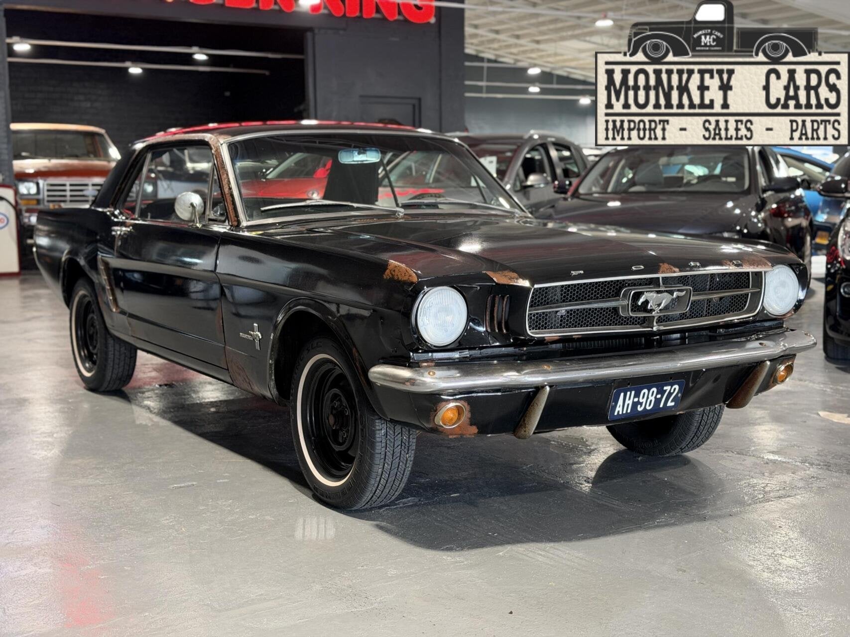 Ford Mustang Coupe 1965 Rustlook!, Auto's, Gebruikt, Overige carrosserieën, Zwart, Bedrijf