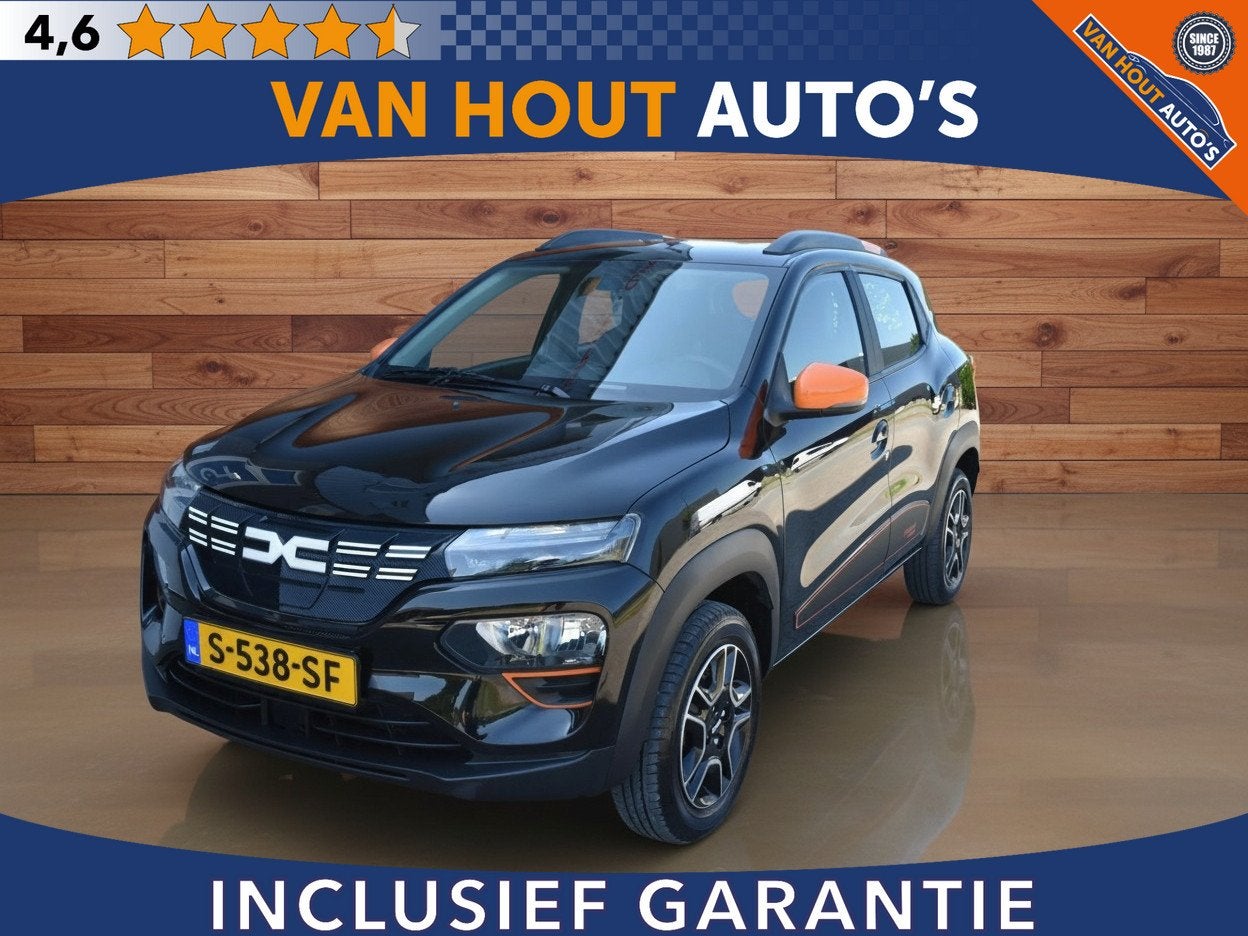 Dacia Spring Expression 27 kWh | SOH 94,4% | LEDER | NAVI |, Gebruikt, Met garantie (alle), Zwart, Parkeersensor