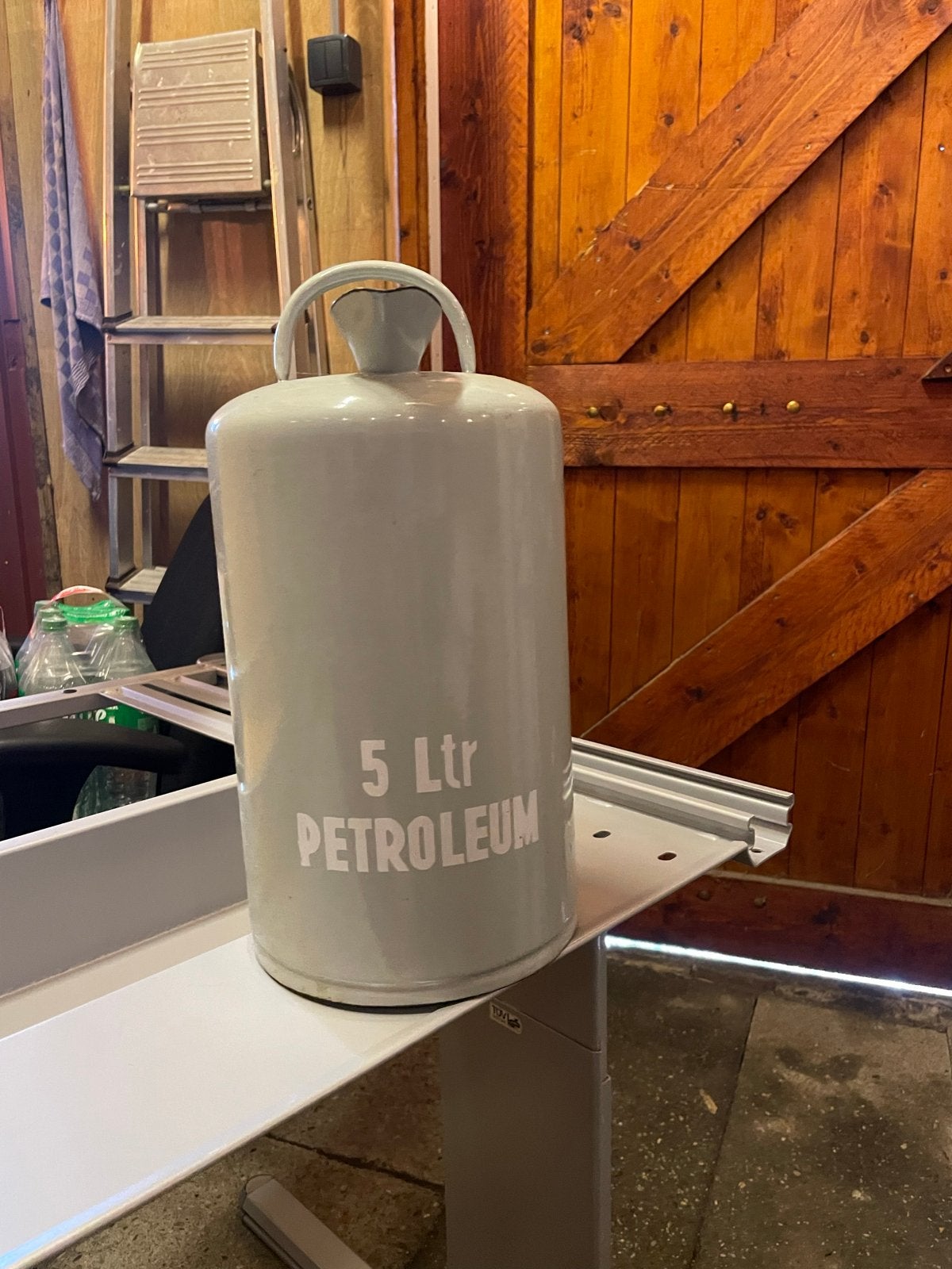 Vintage 5 Liter Petroleumkan - Decoratief en Functioneel, Antiek en Kunst, Ophalen of Verzenden