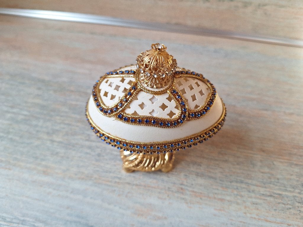 Decoratieve sieradendoos in ei-vorm, 10x9 cm, Ophalen