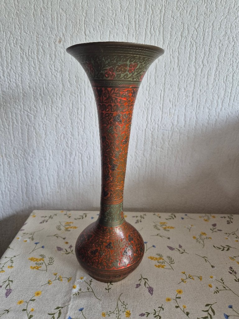 Zeer mooie antieke Indiase bronzen vaas, Antiek en Kunst, Ophalen of Verzenden
