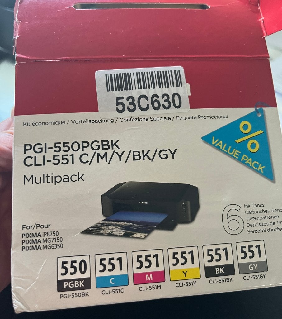 Canon 550 551 multipack, Computers en Software, Printerbenodigdheden, Ophalen of Verzenden, Nieuw, Toner, Canon Pixma
