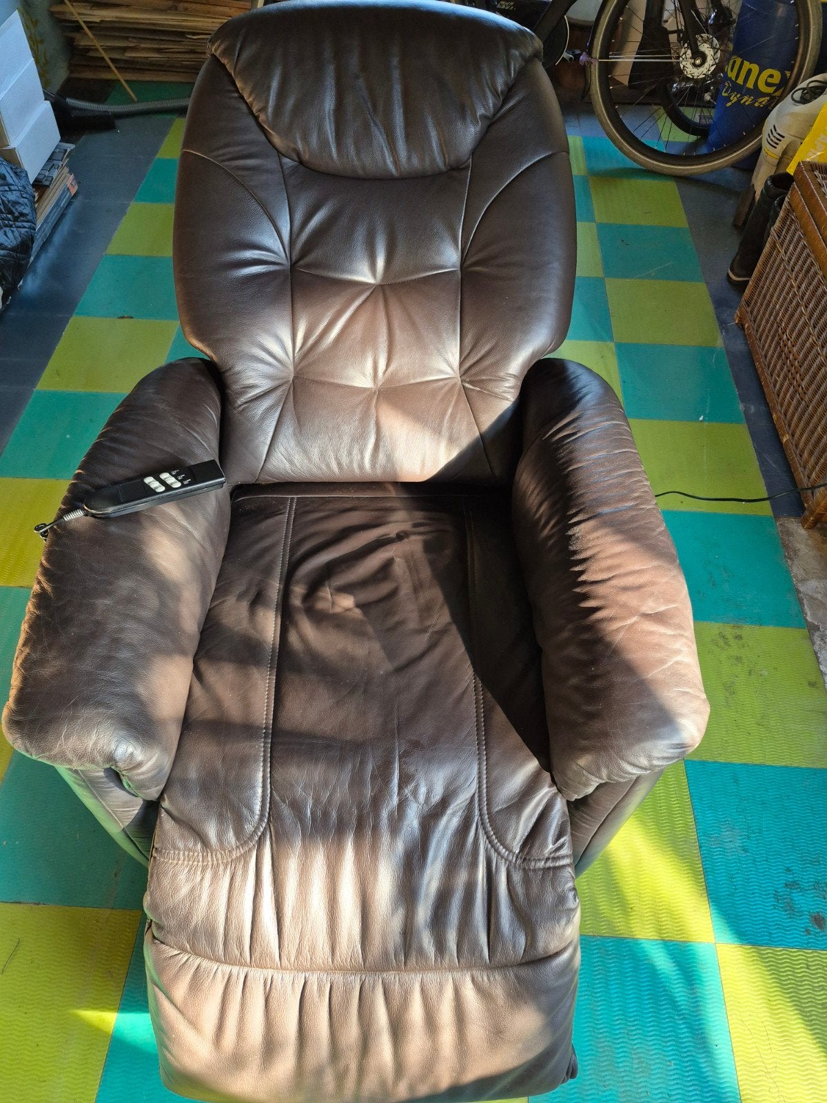 Lederen Relaxfauteuil, Ophalen, 75 tot 100 cm, 50 tot 75 cm