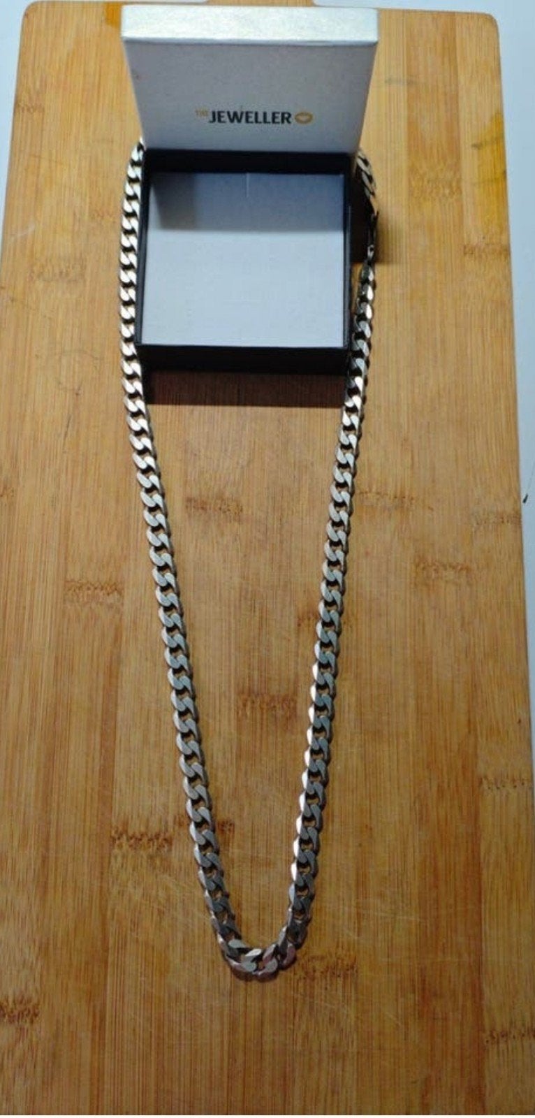 925 Zilveren Gourmetketting 9,5mm - 75cm, Ophalen, Zo goed als nieuw, Zilver, Zilver
