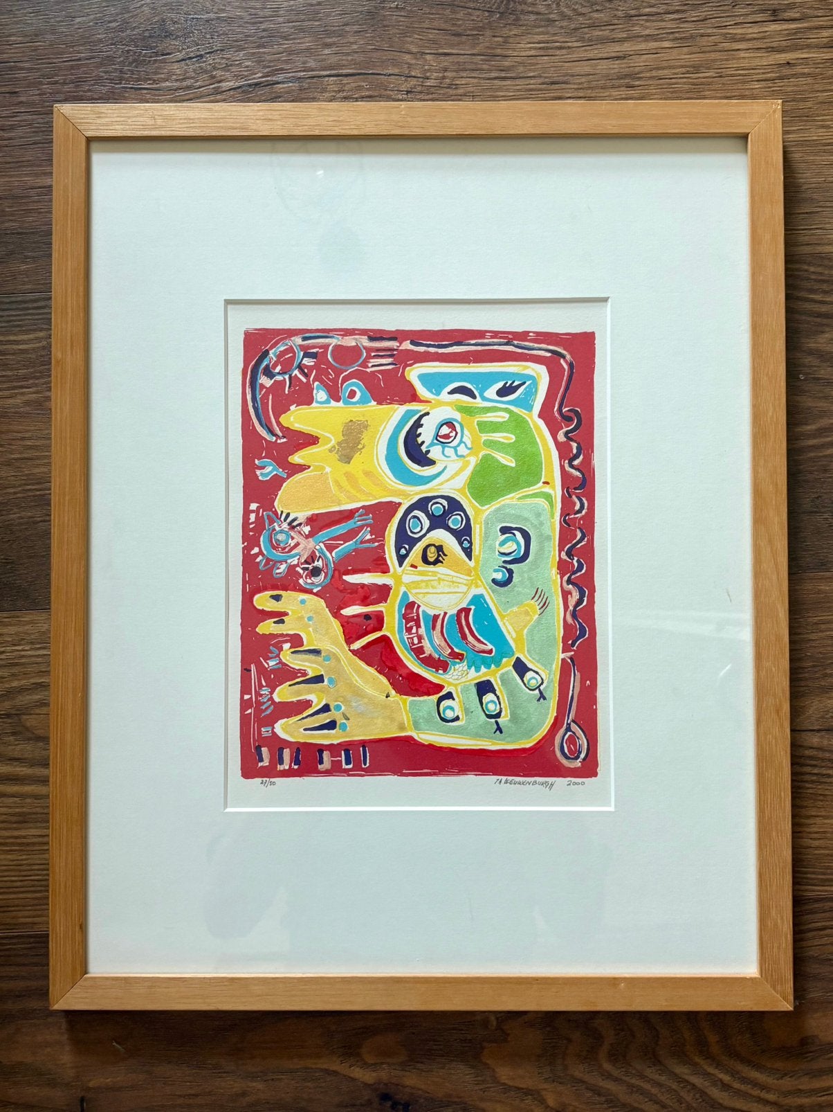Afbeelding J.A. Leeuwenburgh (genummerd 27/50), Antiek en Kunst, Kunst | Litho's en Zeefdrukken, Genummerd, Overige techniek, Abstract